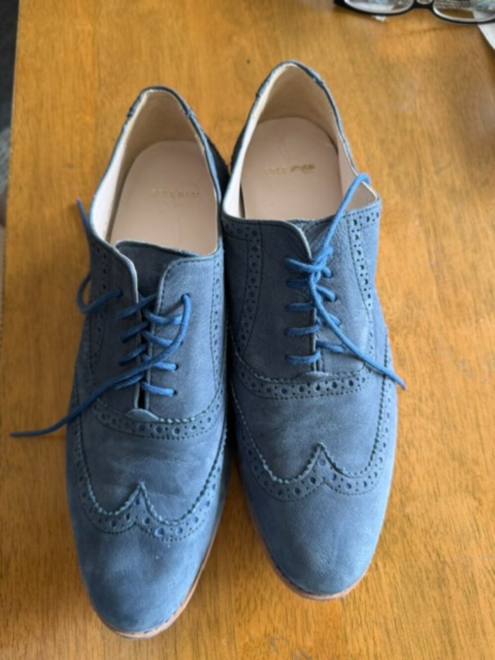 Cole Haan Blue Suede Shoes size 9   moving must sell